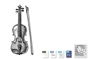 illustration of Viola, an Object Illustration by CatMadePattern