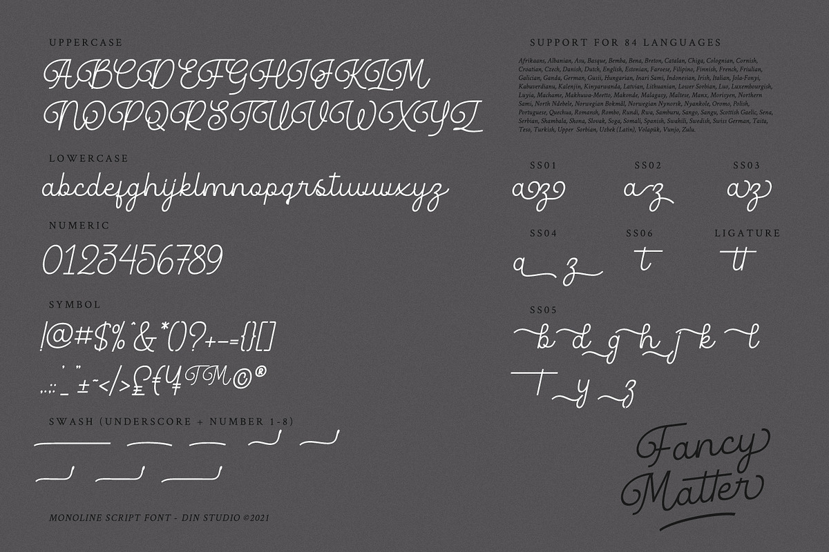 Fancy Matter, a Script Font by din-studio.com, image size:1200x800
