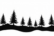 Pine Forest Silhouette Bundle, a Graphic by balal (Thumbnail 12 of 16)