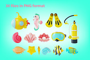 Underwater World and Diving Concept, an Object Graphic by 35lab (Thumbnail 6 of 7)