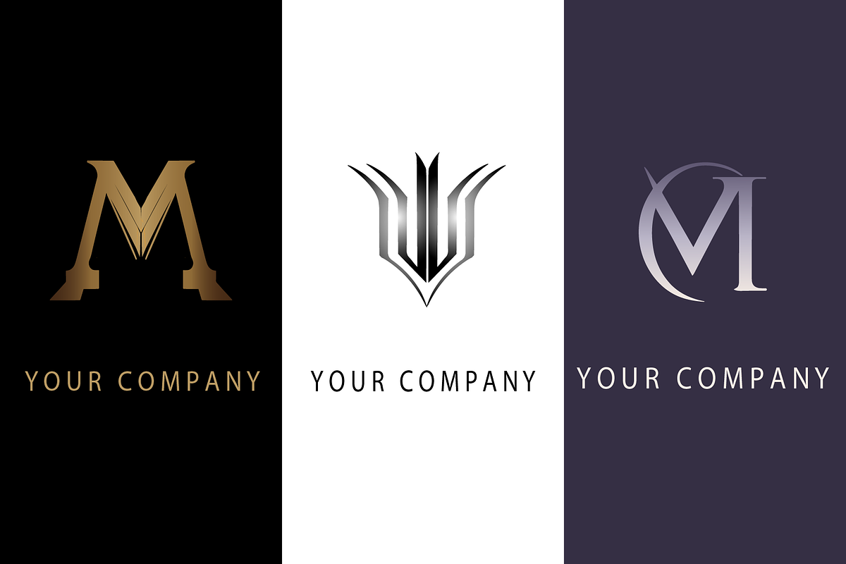 3 Modern Letter M Logo, a Branding & Logo Template by HE Studio (Photo 1 of 4)