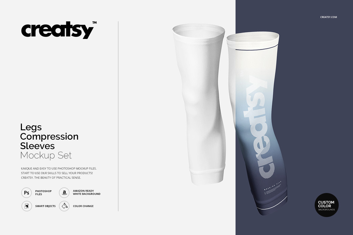 Legs Compression Sleeves Mockup Set, a Shirt Mockup by Creatsy