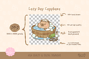 Lazy Day Capybara Clipart Set, an Animal Illustration by Blumensdiary (Thumbnail 3 of 6)