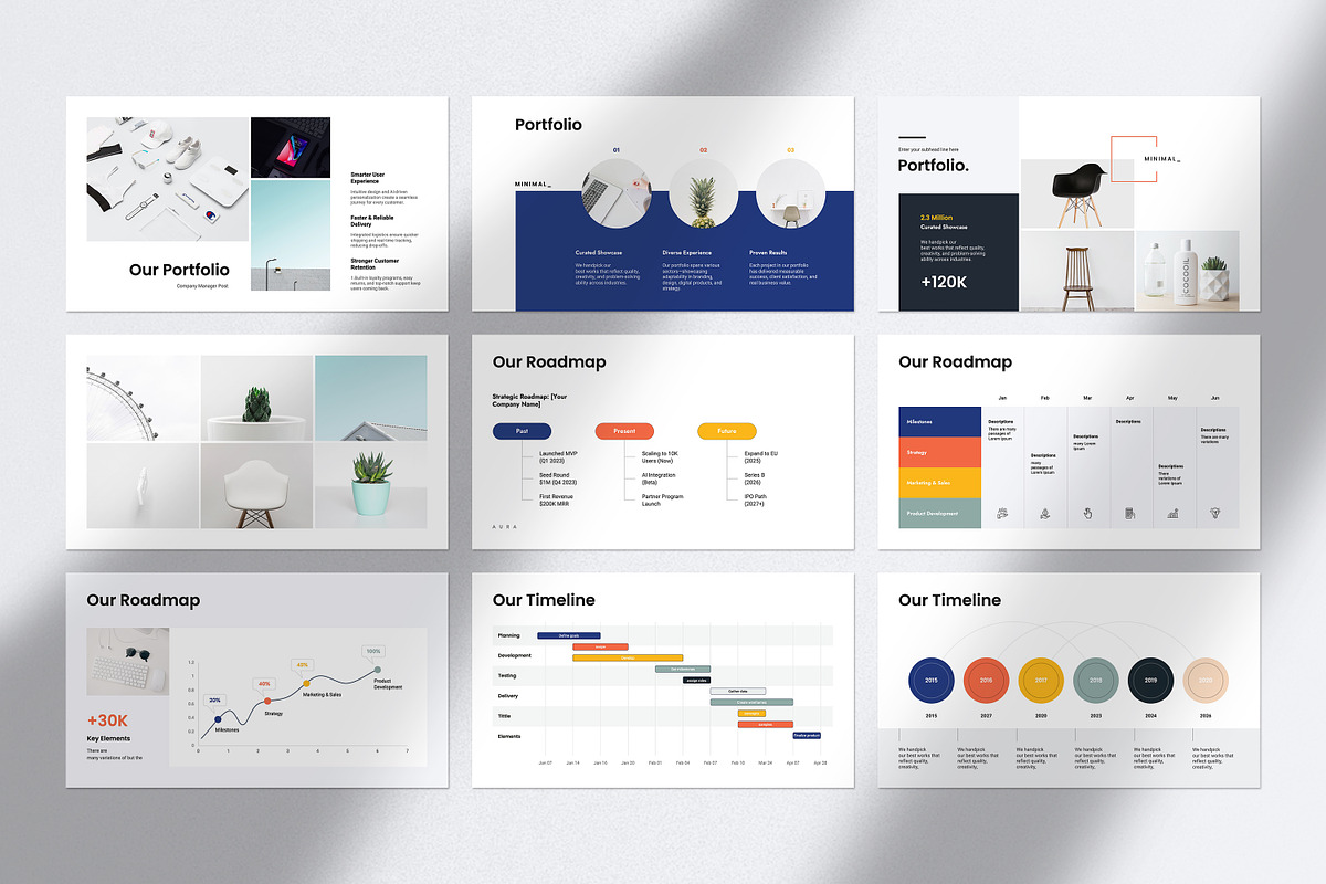 AURA | Pitch Deck Presentation, a Presentation Template by GoldenPixelStudio (Photo 12 of 28)