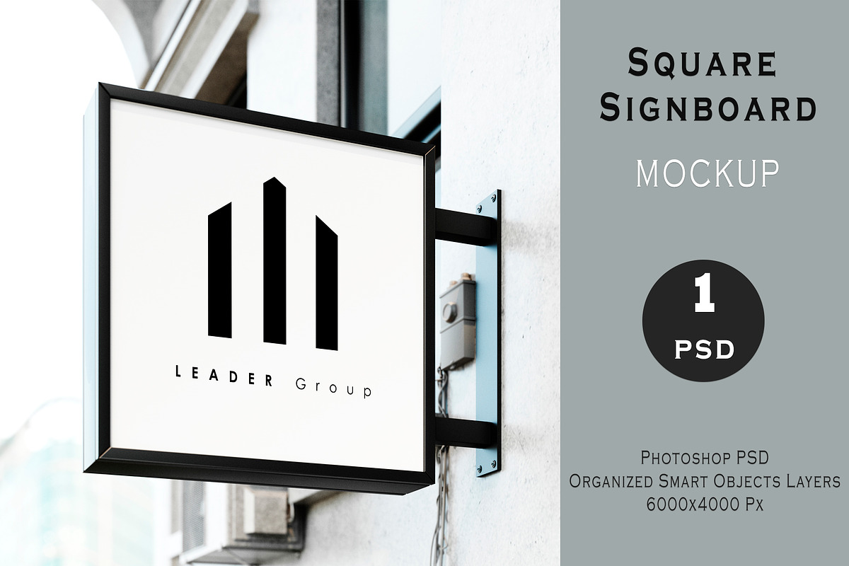 Square signboard