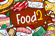 Cute Christmas Food Characters #2, a Food Illustration by Jocularity Art (Thumbnail 1 of 3)