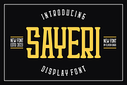 Sayeri - Display Font, a Sans Serif Font by lelevien (Thumbnail 1 of 4)