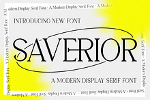 Saverior - Advertisement Font