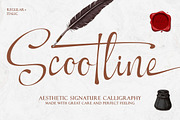 Scootline Signature Script Font, a Script Font by Romiecreative (Thumbnail 1 of 11)
