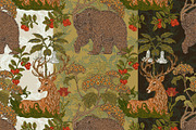 Woodland Bear and Deer Botanical, a Pattern Graphic by NayaChu (Thumbnail 9 of 9)