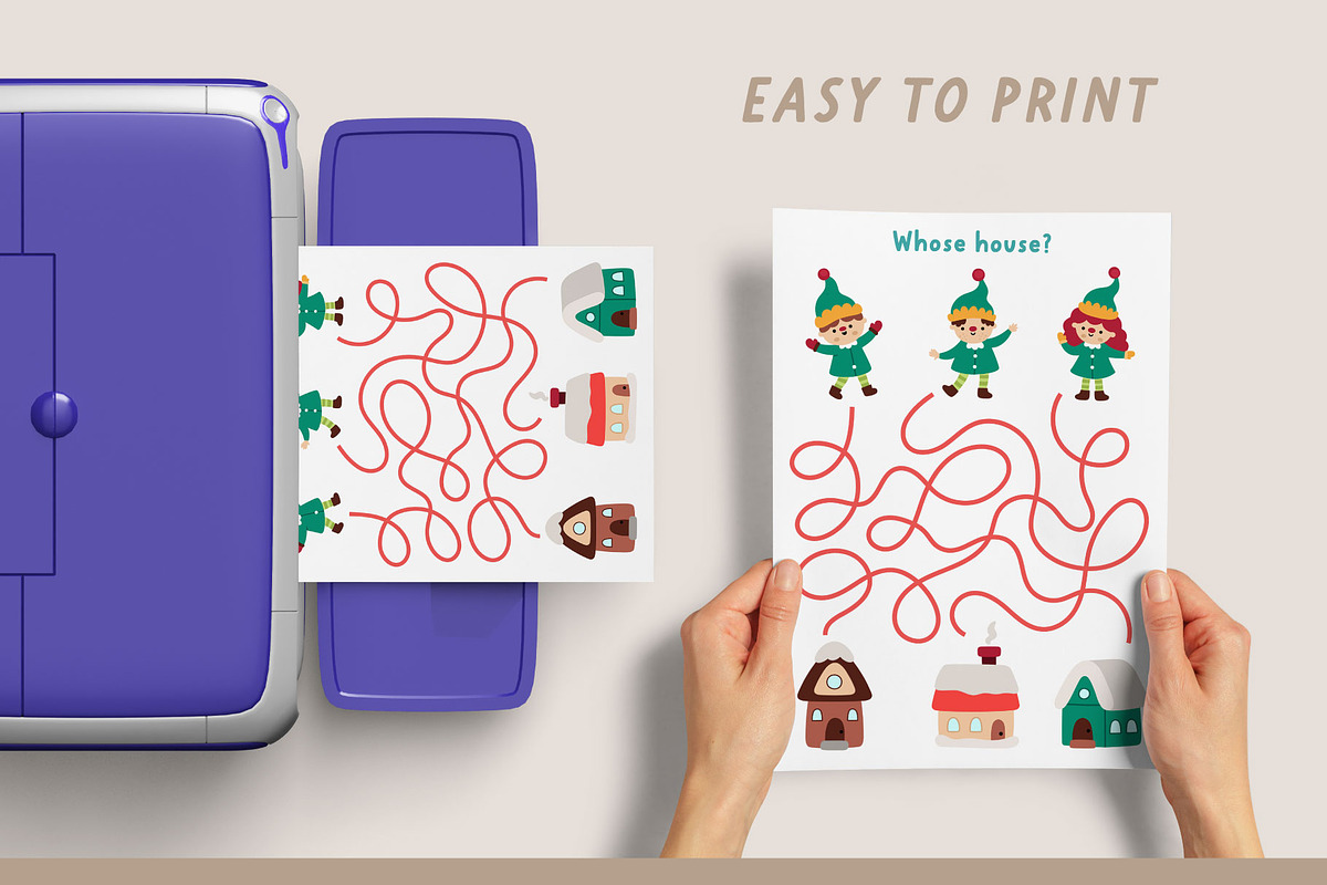 Christmas village games kit for kids, an Education Illustration by Lexi Claus (Photo 4 of 15)