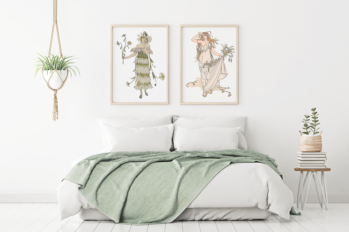 Vintage Floral Women in Art Nouveau, a Person Illustration by Patterns for Dessert (Photo 8 of 9)