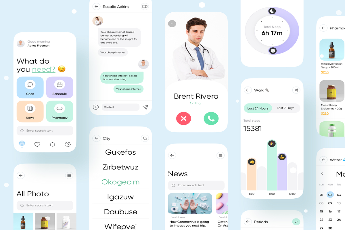 Medica - Medical UI Kit, an UI Kit Template by Creative Perspective (Photo 3 of 6)