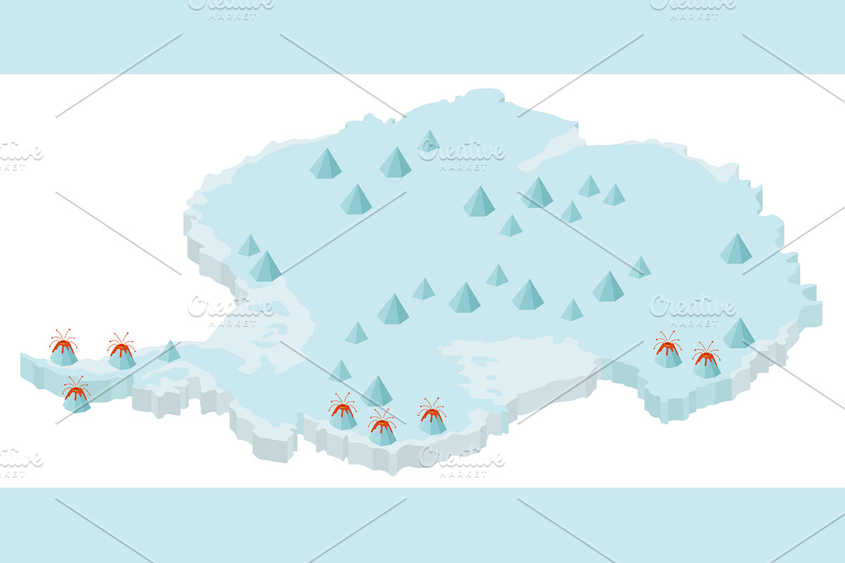 Antarctica isometric flora and fauna, an Animal Illustration by pet design shop (Photo 5 of 5)