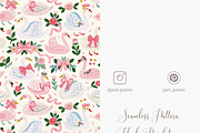 Pink Swan Seamless Pattern, a Pattern Graphic by Pati Charm Studio (Thumbnail 5 of 6)