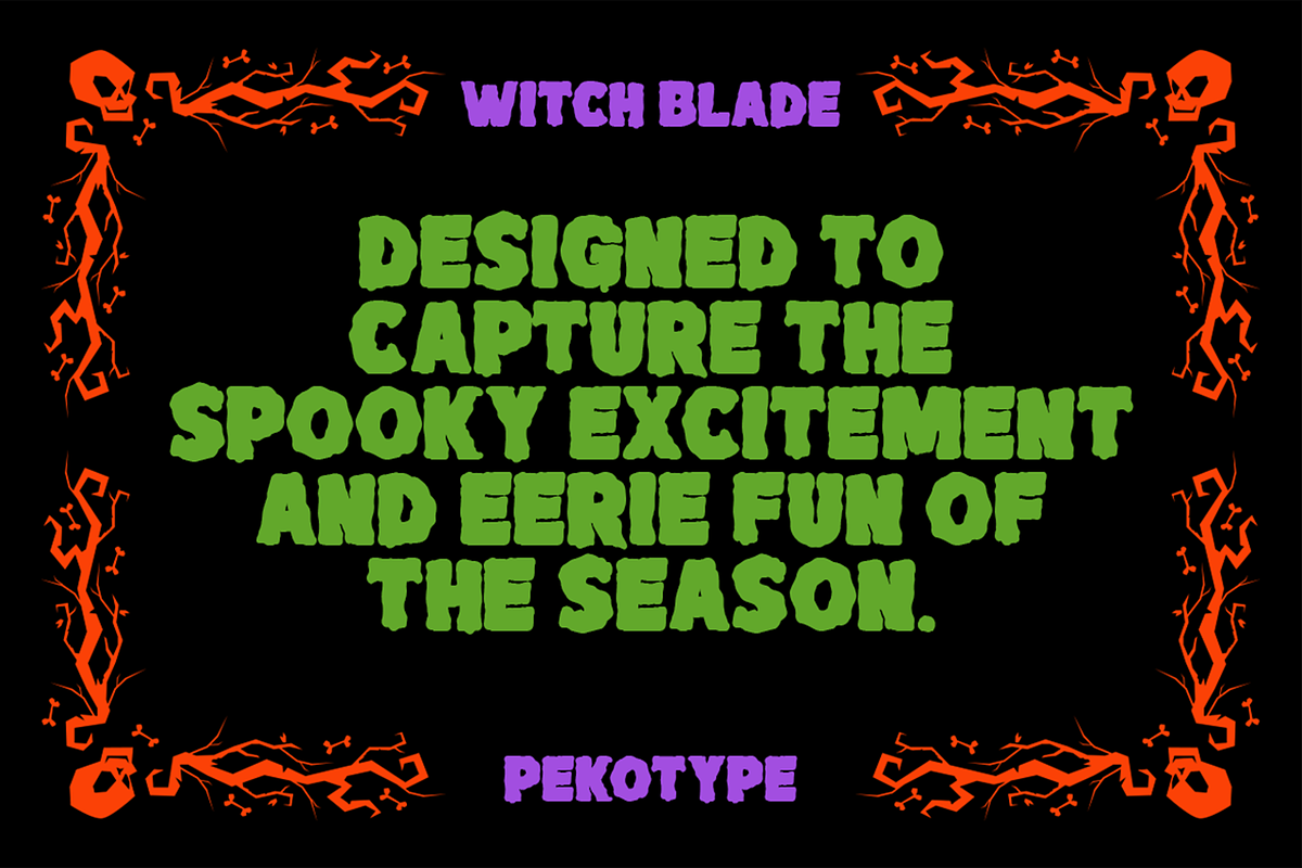 Witch Blade - Halloween Display Font, a Sans Serif Font by Pekotype (Photo 2 of 15)