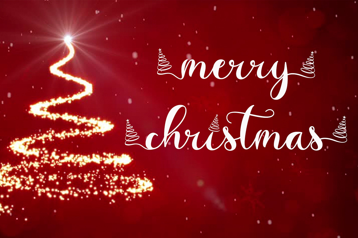 Christmas Glitter, a Script Font by Yoga Letter (Photo 2 of 8)