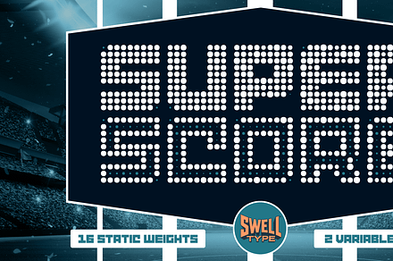 Superscore - variable dot font