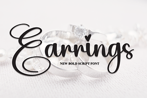 Earrings Script Font