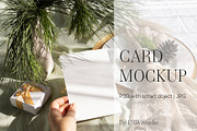 Card Mockup 5x7 In Hand Xmas ch3, a Product Mockup by PawMockups (Thumbnail 1 of 10)