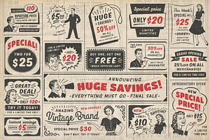 1950s Retro Style Ad Templates