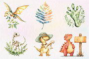 Watercolor Paleontology Dinosaur, an Illustration by CreationArt (Thumbnail 3 of 9)