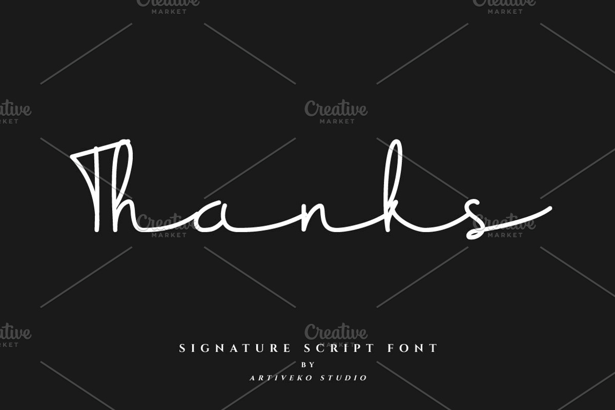 Cerpen Signature Script Font, a Script Font by Artiveko (Photo 9 of 9)