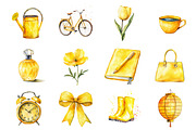 Yellow Spring Clipart, an Illustration by Design Market (Thumbnail 2 of 3)