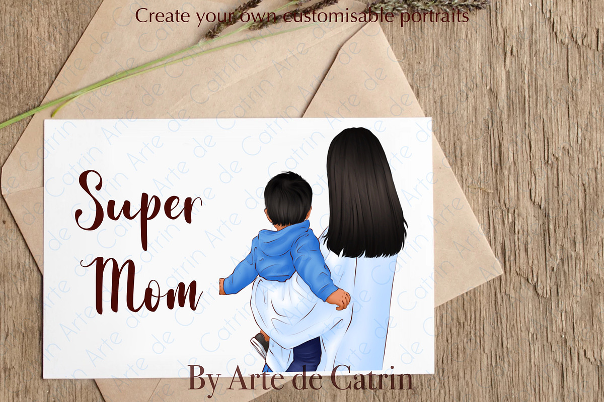 My Lovely Baby Clipart, Mom and Baby, a Person Illustration by ArtedeCatrin (Photo 8 of 10)