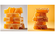 Golden Honeycomb Pieces Honey, a Background Graphic by IrySha (Thumbnail 3 of 7)