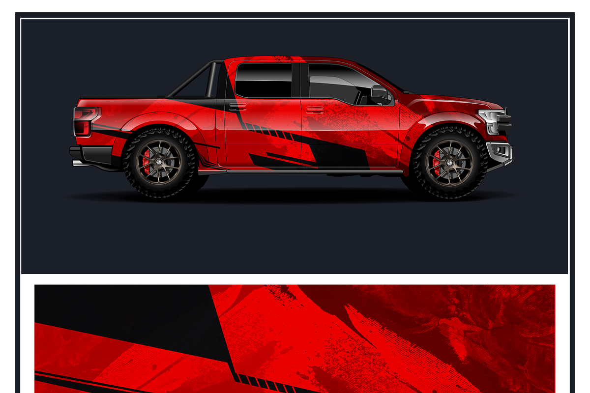 Dynamic Race Car Graphics Set, a Texture Illustration by CarWrap design (Photo 2 of 3)