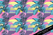 Tropical 80s Retrowave Digital Paper, a Pattern Graphic by Chromolume Studio (Thumbnail 12 of 15)