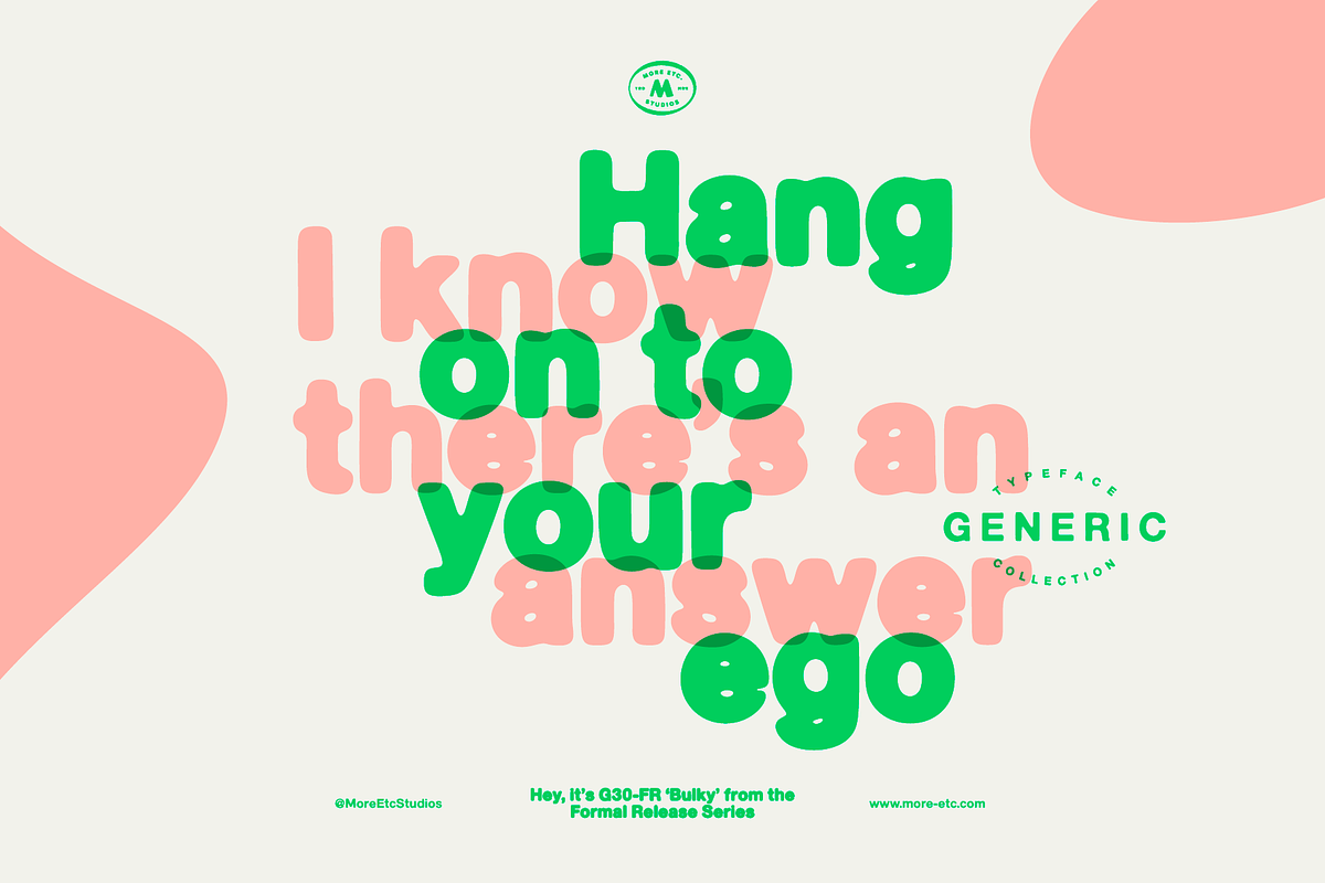 Generic – Formal Release (3 Fonts), a Sans Serif Font by More Etc. Studios (Photo 7 of 10)