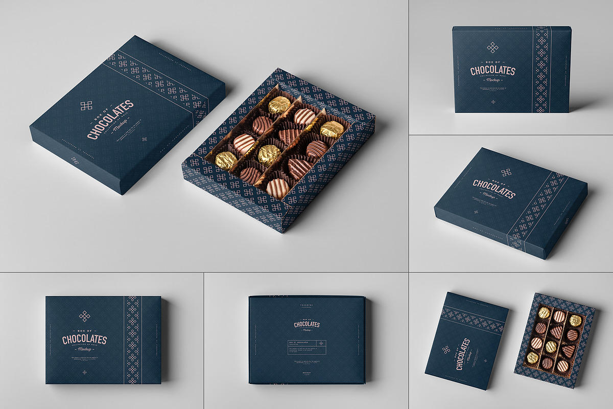 Box Of Chocolates Mock-up, a Packaging Mockup by Yogurt86 (Photo 1 of 14)