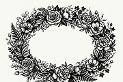 50 Elegant Floral Oval Mirror Frame, a Decorative Illustration by Amazin_art (Thumbnail 22 of 29)
