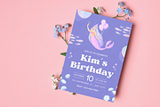 Mermaid Birthday Invitations, a Templates & Theme by TemplateCastleStore (Thumbnail 8 of 9)