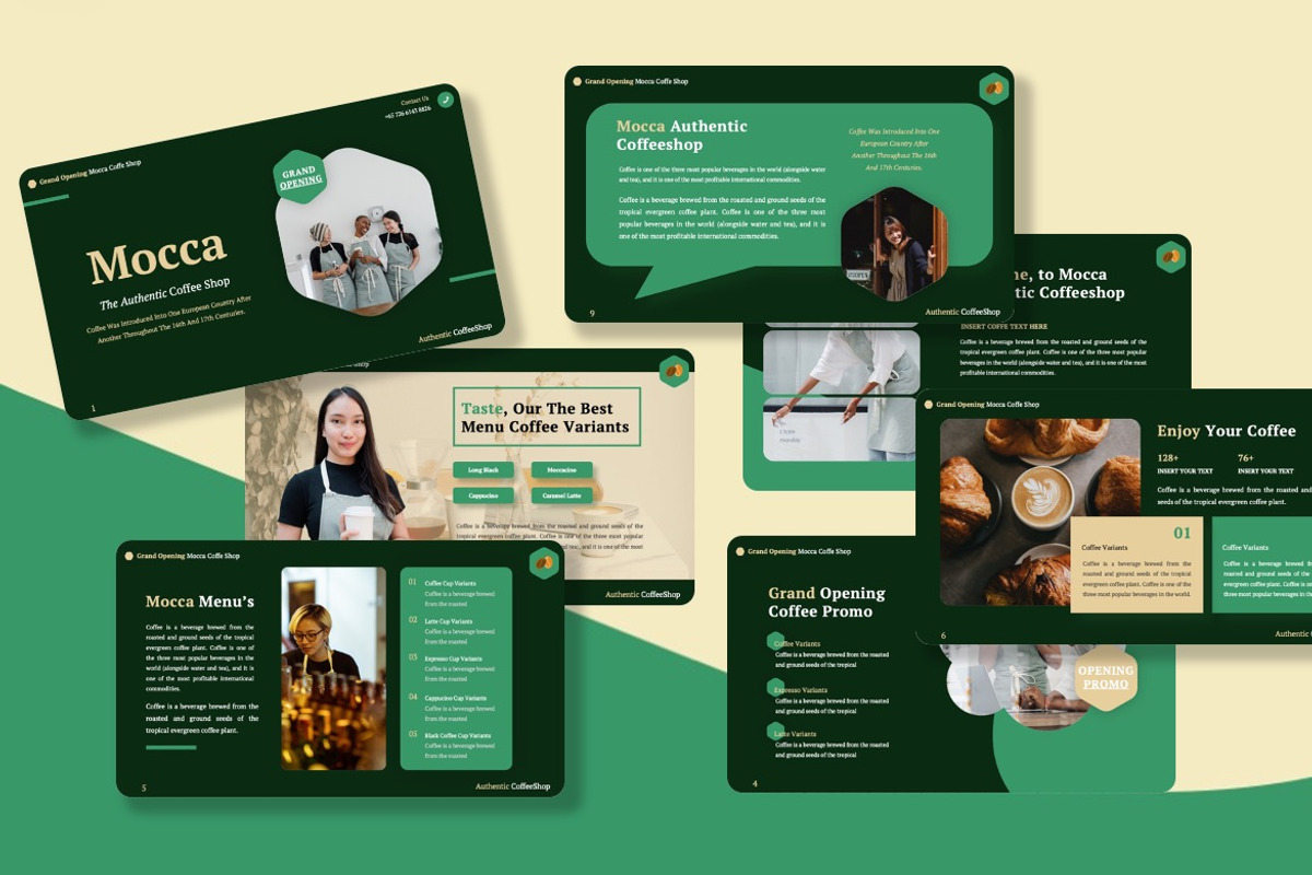Mocca - Coffee Shop Powerpoint, a Presentation Template by Dhabee (Photo 4 of 8)