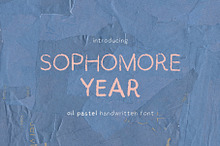Oil Pastel Font Sophomore Year