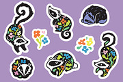 Floral Badgers, a Pattern Graphic by PenguinHouse (Thumbnail 2 of 6)