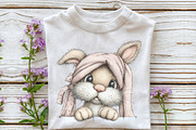 Whimsical Easter Bunny Clipart, an Illustration by OK Design (Thumbnail 5 of 6)