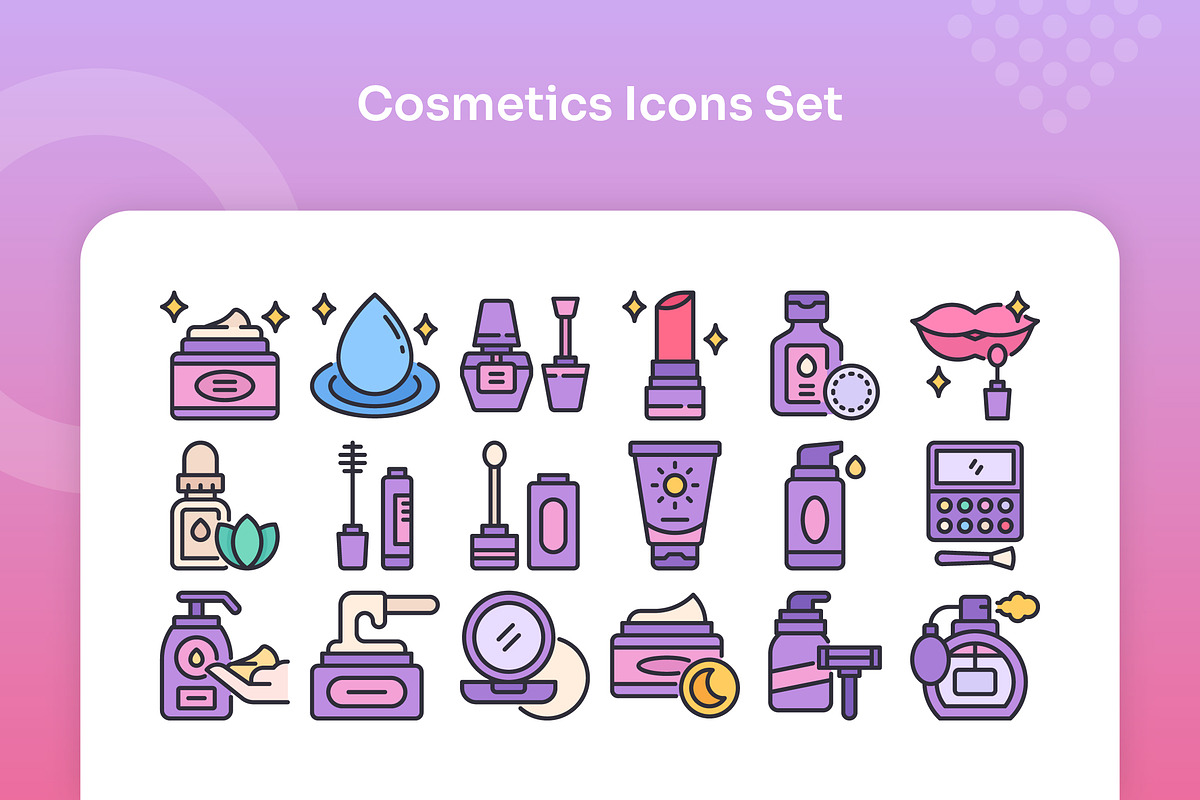 Cosmetics Icons Set - Filled Line, an Icon by Kmg Design (Photo 2 of 3)