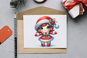 Christmas Cute Dolls Clipart, an Illustration by RobertsArt (Thumbnail 2 of 7)