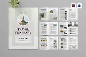 Travel Itinerary Book, a Magazine Template by Leaflove