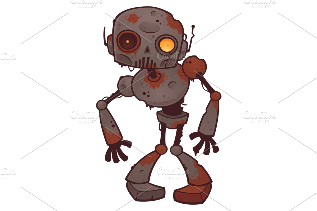 Rusty Zombie Robot, an Illustration by Schwegel Illustration