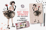 GIRLS AND PATTERNS, a Texture Illustration by Alisa Mikibith Art (Thumbnail 2 of 15)