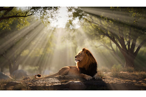 Majestic male lion with a full mane, an Animal Photo by Igor Tichonow