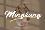 Mingkung, a Script Font by Wildan Type (Thumbnail 1 of 10)