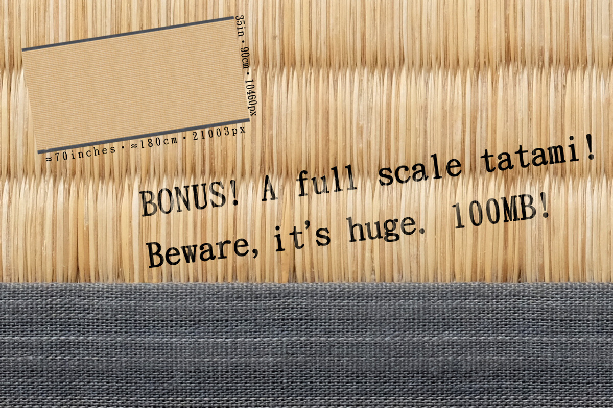 Tatami texture & tatami mat bonus, a Texture Graphic by Shirakawa Maya (Photo 2 of 2)