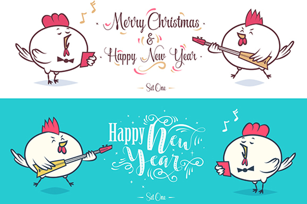 Happy New Year. Rooster year, an Animal Illustration by Krolone