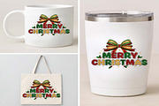 Merry Christmas Bow PNG, an Object Graphic by Digi_Design_World (Thumbnail 2 of 3)